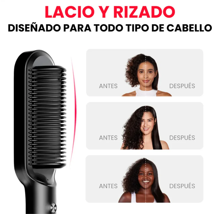 SmoothGlow™ | Cepillo Alisador de Pelo Profesional